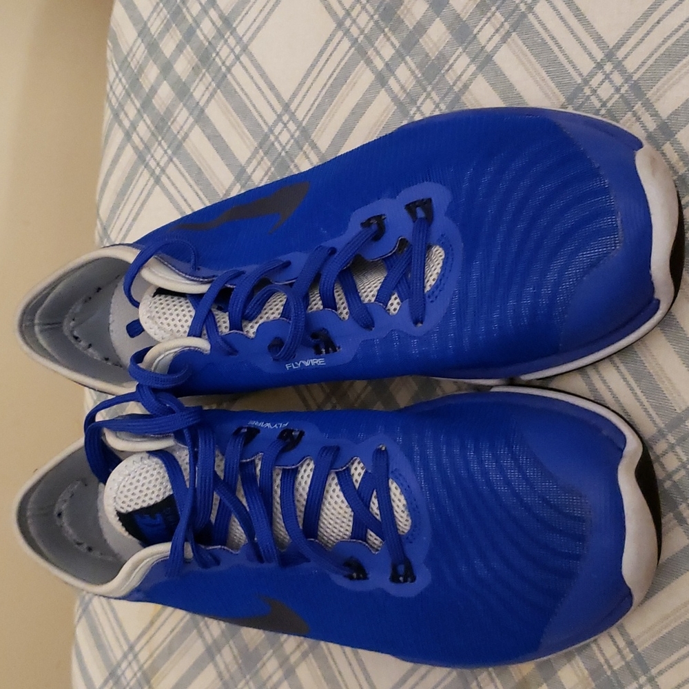 Blue and black Nike